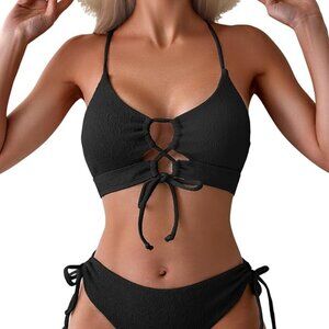 2 Piece Bathing Suit Tie Side Swimsuit